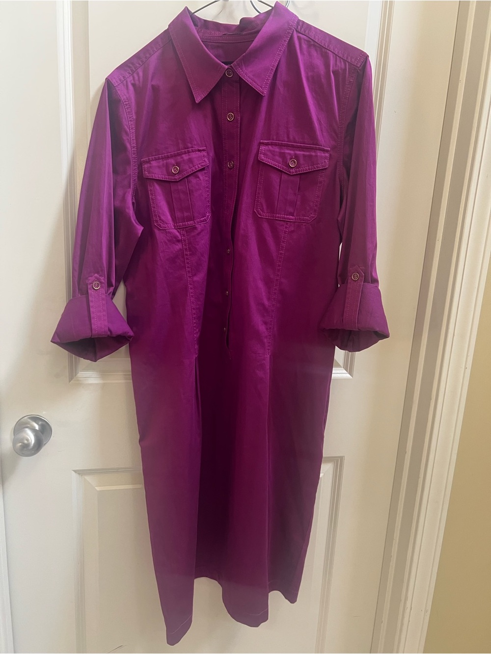 Talbots Magenta Stretch Dress Shirt